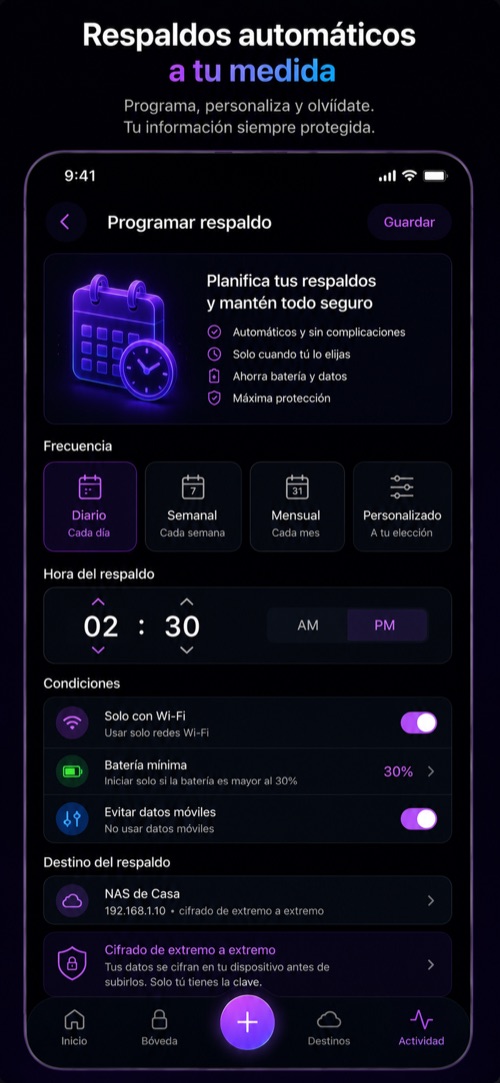 Bóveda de fotos cifrada